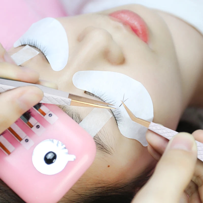1Pc White-gold Anti-Static Tweezers For Eyelash Extension Eyebrow Stainless Steel Set Beauty Precision Tweezers Makeup Tools
