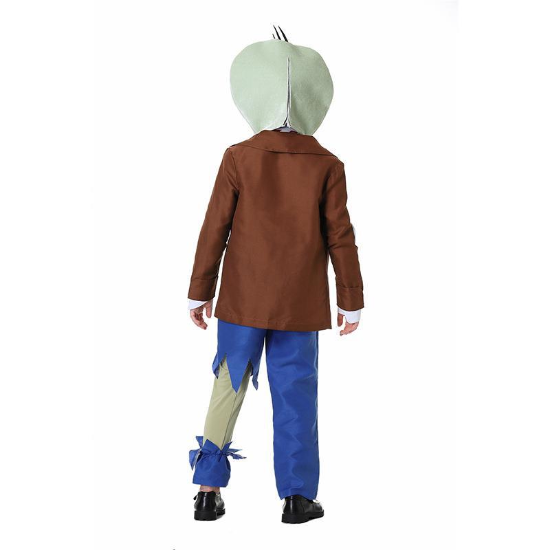 Foreign trade European and American children's men's Halloween cos clothes retro Plants vs Zombies cosplay costume suit