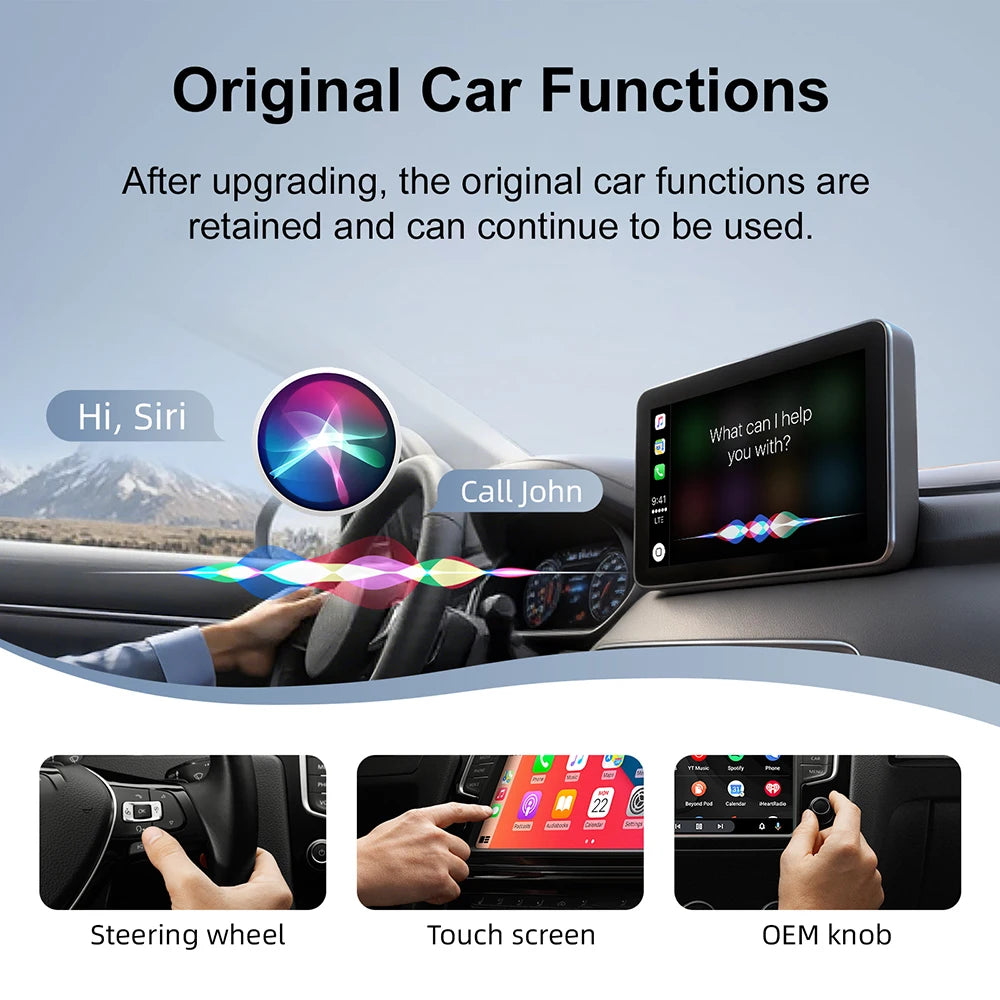 2026 Wireless CarPlay Adapter&Android Auto Wireless Adapter, 5Ghz WiFi USB Plug Play CarPlay Wireless