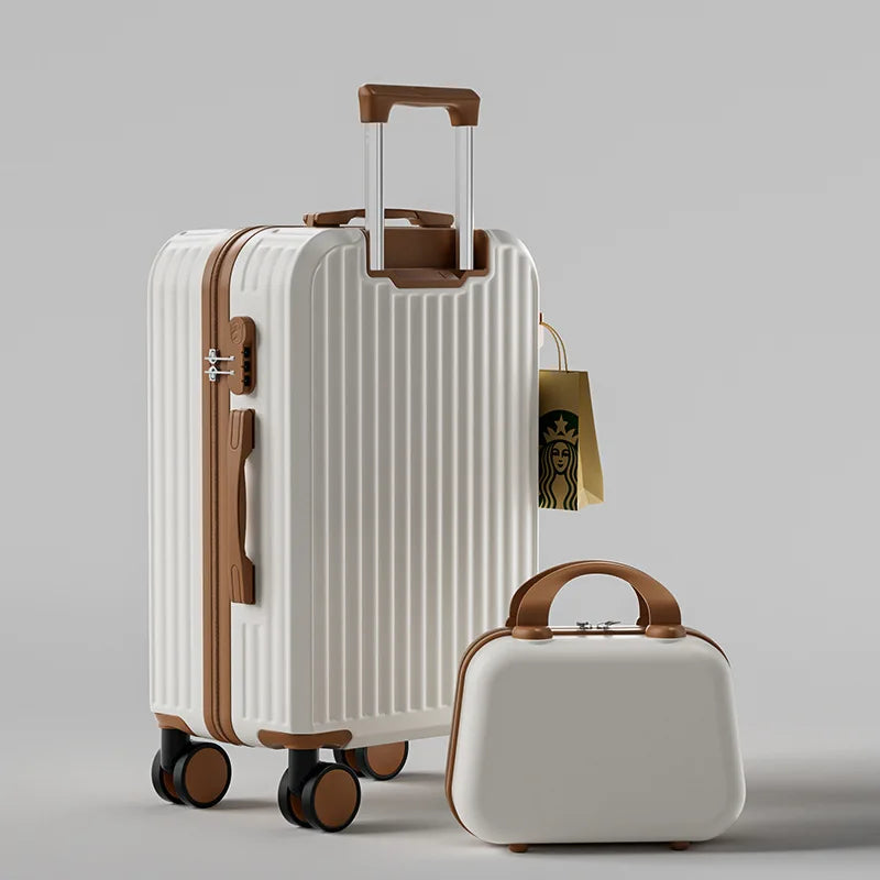 Thickened Durable Luggage Casual Travel Style ABS Material with Silent Universal Wheels High Aesthetic Value Korean Version
