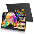 HGFRTEE 14 Inch Portable Monitor Touch/no Touch optional 100%sRGB 400cd/m2 Gaming Computer Expand Display For XBox PS4/ 5 Switch
