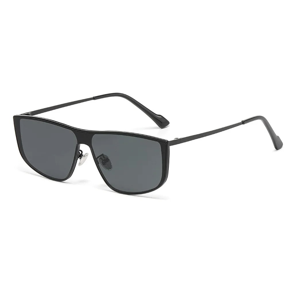 Big Frame Sunglasses Men Women One Piece Top Metal Frame Sun Glasses Fashion Streetwear Luxury Shades Driving Eyewear Anti Glare