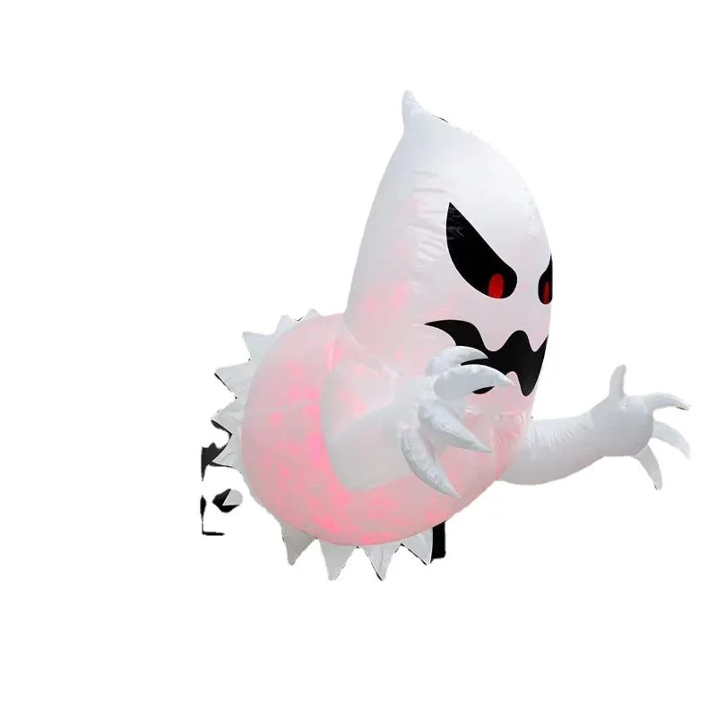 1.4m Halloween Ghost Scary Inflatable Giant Blow Up Foldable Phantom Unique Coming Party Outside Yard Garden Lawn Decor Prop