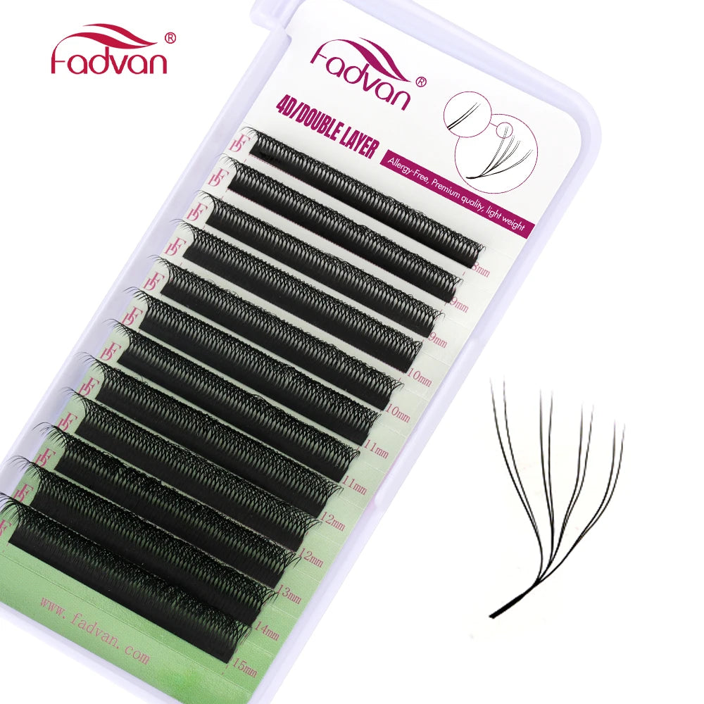 FADVAN Double Tips 6D 8D 10D W Shape Eyelashes Extensions Natural Volume Fans Eyelashes Makeup Tools