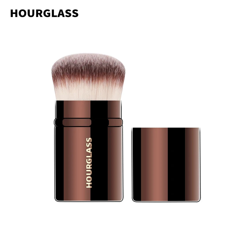 Retractable Professional Makeup Brush 3-in-1 Multi-Function Foundation Powder Blush Brush Travel Portable Cosmetic Tool with Sof