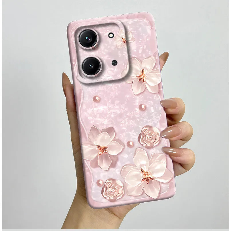 Case For Xiaomi Redmi 15C (171mm) Aesthetic Butterfly Flowers Drop-Resistant Silicone Cover For Xiaomi Poco C85 redmi 15 c Capa