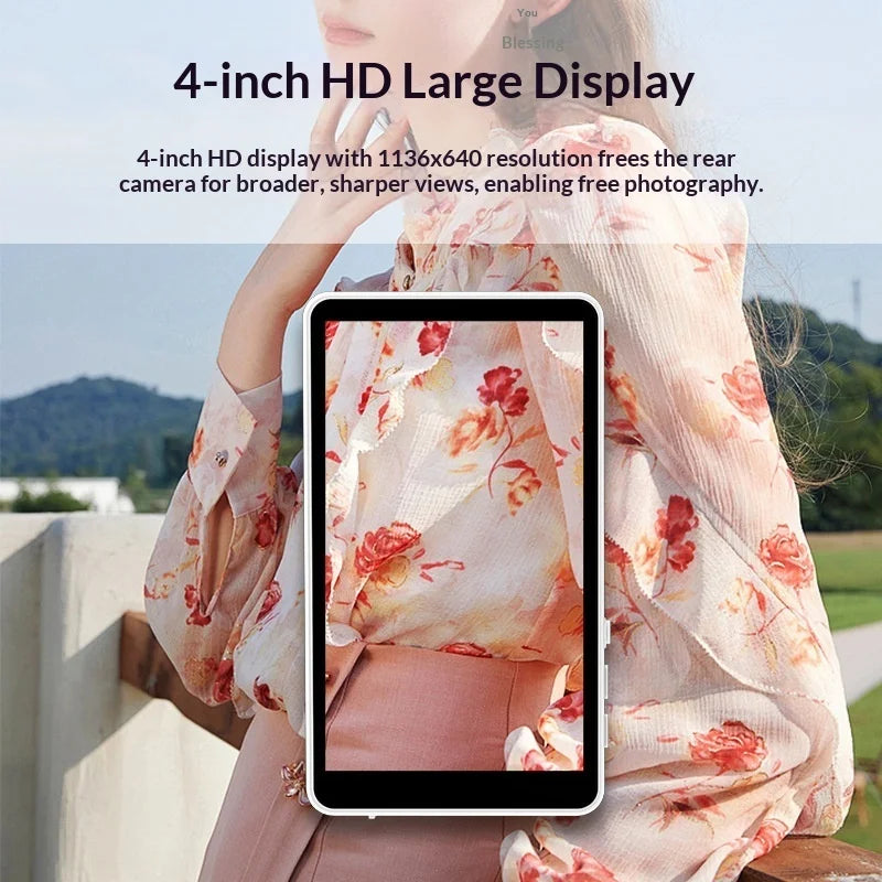 Magnetic Wireless Charging Self‑View Screen Phone Rear Camera Selfie Display Mirror Portable Viewer for Vlog Live Streaming Gift