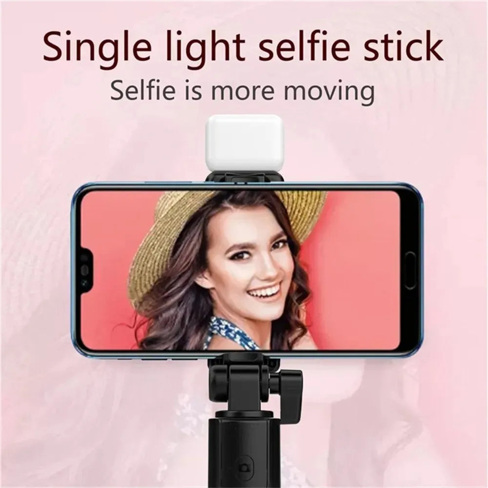 Selfie Stick Wireless Tripod Stand with Light Bluetooth Remote Extendable Tripod for iPhone Mobile Phone Live Streaming