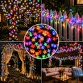 Halloween Lights Solar Cherry Blossom String Lights 5M/7M/12M 20/50/100LED 8 Modes for Garden Patio Haunted House Decor