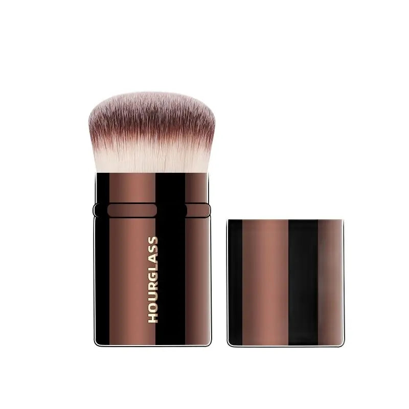 Retractable Professional Makeup Brush 3-in-1 Multi-Function Foundation Powder Blush Brush Travel Portable Cosmetic Tool with Sof