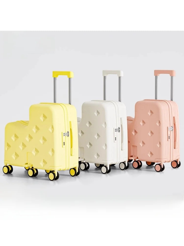 Children's Large Capacity Carry-On Suitcase 20 Inch Wheelchair Accessible Double Rod Hardshell PC ABS Material TSA Lock