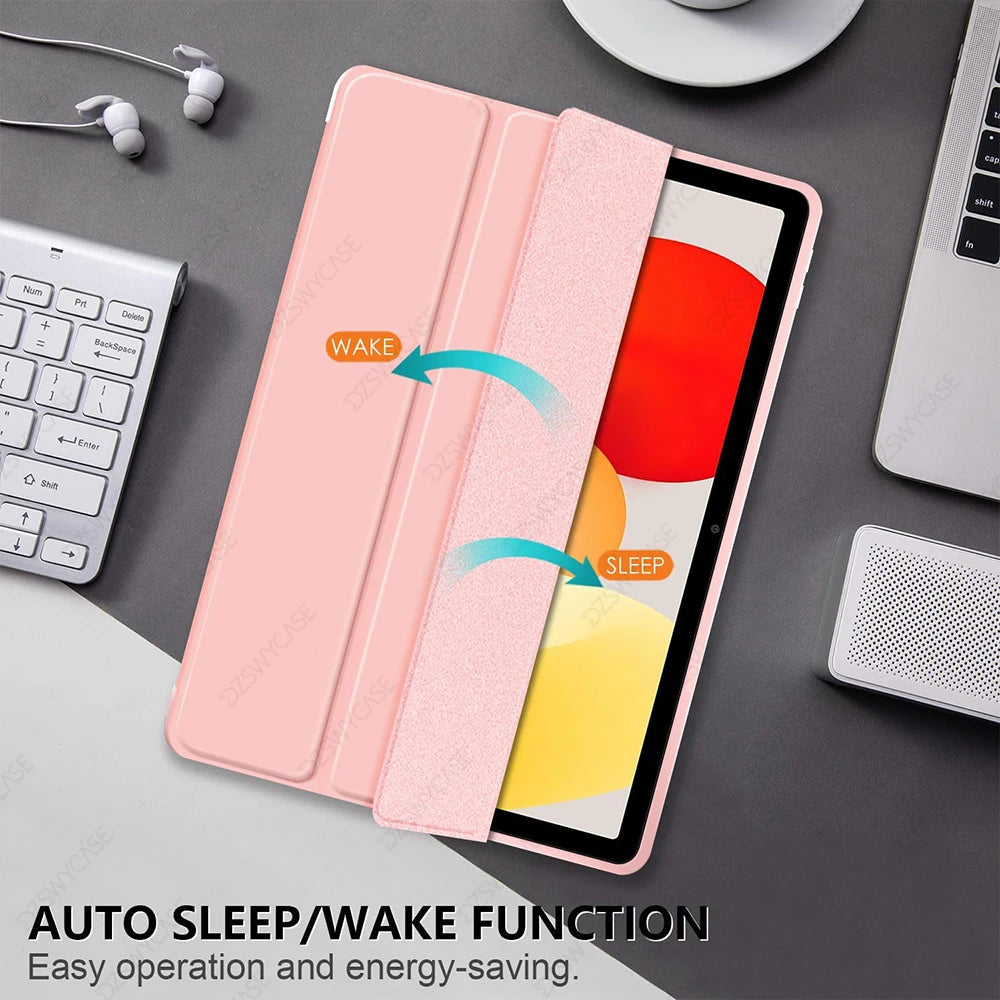 Case for Redmi Pad SE 11 inch Shockproof Cover with Clear Transparent Back Shell Redmi Pad SE 2023 Cover with Auto Wake/Sleep