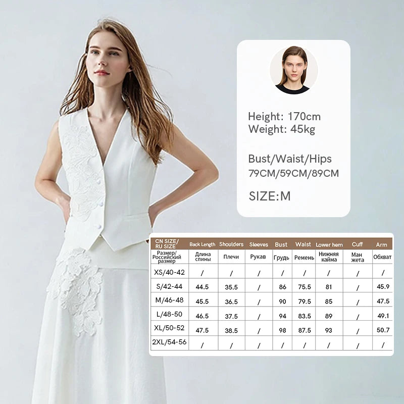 Amii Women's Vest Top 2026 Summer New V Neck Sleeveless Lace Splicing Vest Elegant Office Straight Short Tank For Women 12622027
