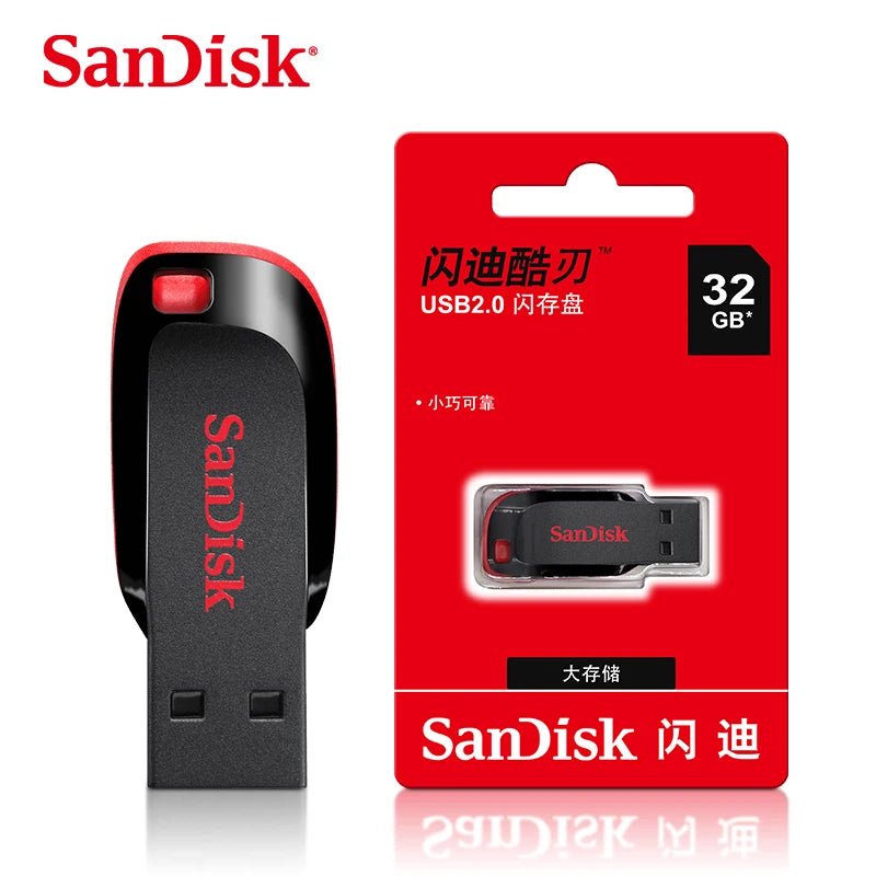 SanDisk CZ50 USB 2.0 Flash Drive 128GB 64GB 32GB U Disk 16GB USB2.0 Mini Pen Drive Usb Memories Flash USB Stick for Computer
