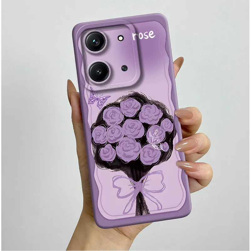 Case For Xiaomi Redmi 15C (171mm) Aesthetic Butterfly Flowers Drop-Resistant Silicone Cover For Xiaomi Poco C85 redmi 15 c Capa