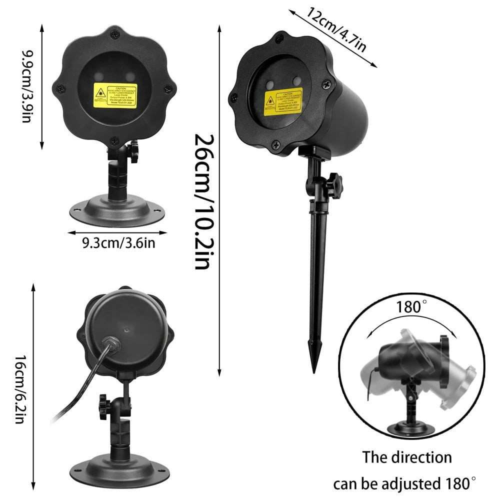 Remote Control Christmas Projector Lights Outdoor,LED Waterproof Christmas Light for Birthday Party,Holidays,Decorative Lights