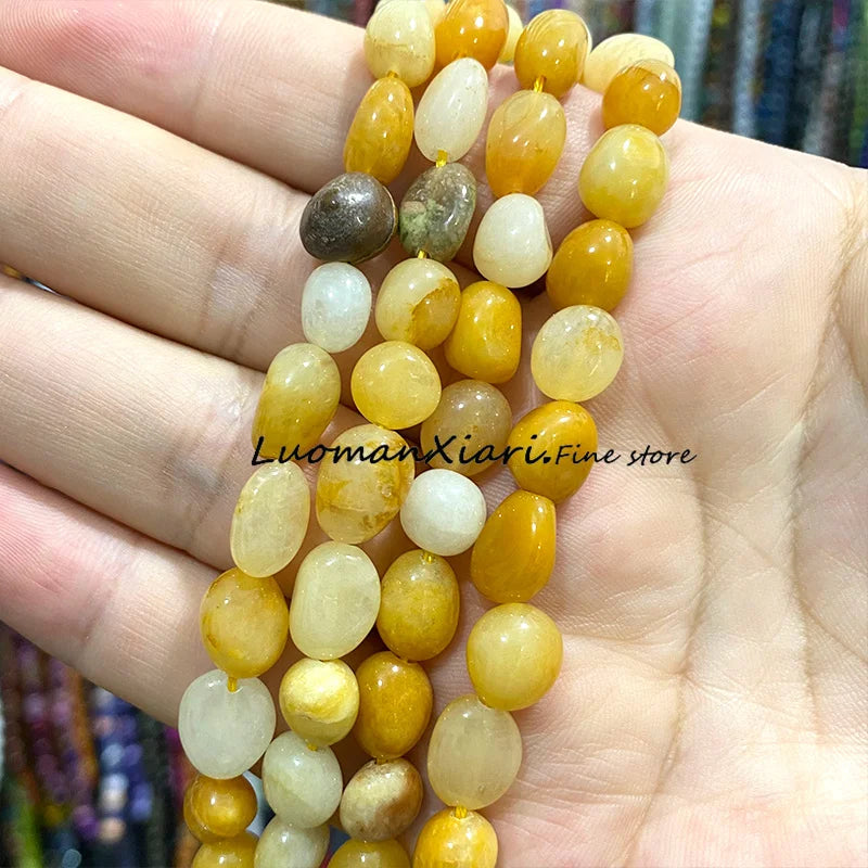 8-10mm Natural Stone Green Apatite Irregular Loose Spacer Beads for Jewelry Making Diy Earrings Bracelet Charms Accessories 15''