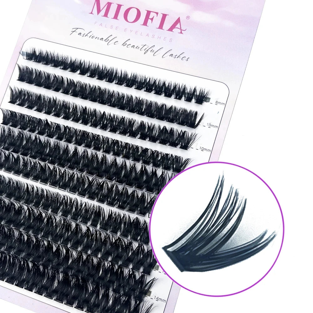 160 Bundle Mink Eyelash Clusters C/D Curl Individual Natural Russia Lashes 8-16mm DIY Eyelash Cluster Extensions Makeup Tools