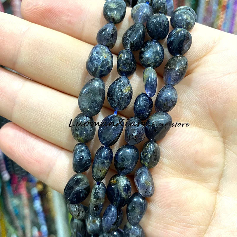 8-10mm Natural Stone Green Apatite Irregular Loose Spacer Beads for Jewelry Making Diy Earrings Bracelet Charms Accessories 15''