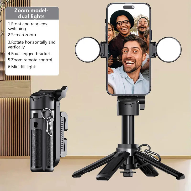 Lenovo Bluetooth Remote Selfie Stick with Zoom Function Aluminum Alloy Mount Anti-Shake Telescopic Portable Outdoor Selfie Stick