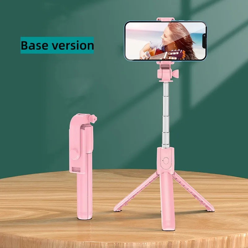 Selfie Stick Wireless Tripod Stand With Light Bluetooth Remote Extendable Portable For IPhone Mobile Phone Live Streaming Travel
