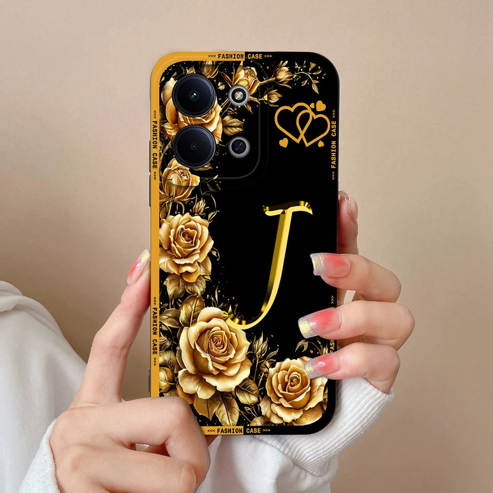Case For Redmi 15C 14C 13C Alphabet From A-Z Non-slip Full Protection Trendy Phone Protector For Xiaomi Redmi15C redmi 14c Capa