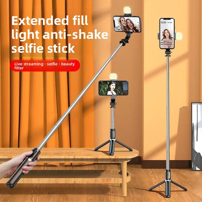 selfie stick 360° rotation holder with light remote control for selfie stick with bluetooth tripod for shooting from phone