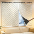 White Zipper, Winter Warm Curtains, Cold and Heat Insulation, Sun Shading and Sound Insulation, Supporting Customized Sizes