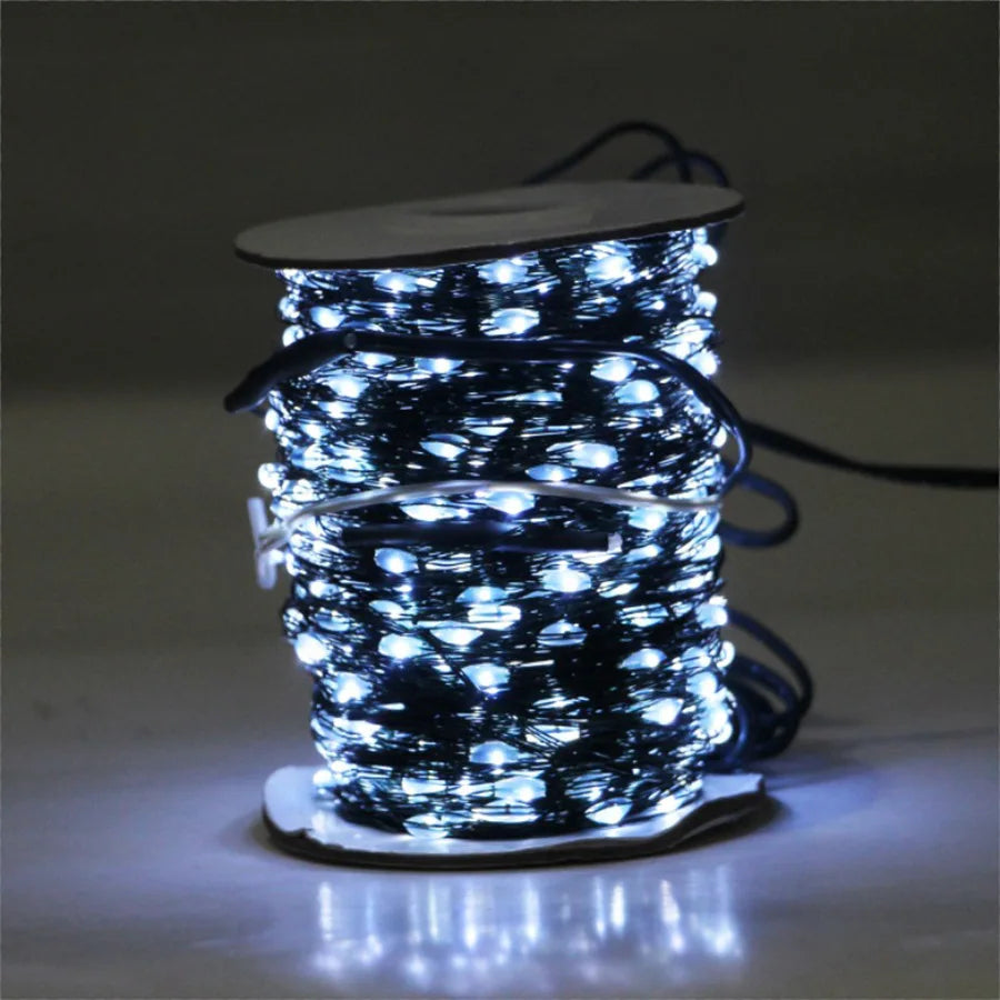 10M-200M LED String Fairy Lights Green Wire Outdoor Christmas Tree Lights Garland For New Year Street Home Party Wedding Decor