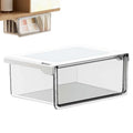 Plastic Drawer Style Storage Box Self Adhesive Large Capacity Makeup Storage Container Transparent Space Saving ﻿
