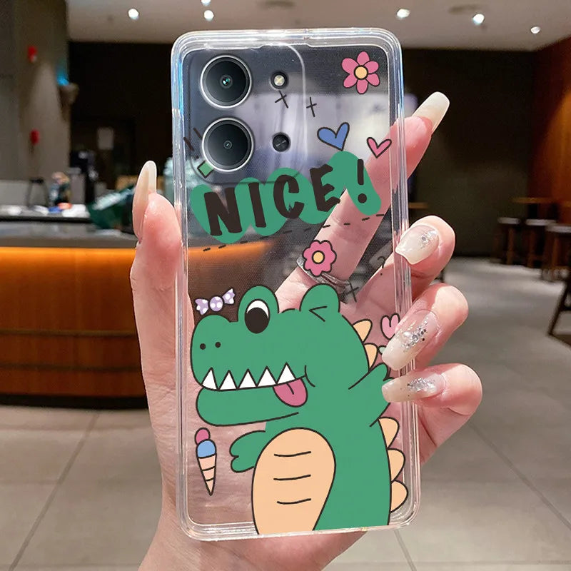 Jelly Case For Redmi 15C 4G 5G Flower Butterfly Phone Funda For Xiaomi Poco C85 4G Soft Silicone Cases Transparent TPU Cover