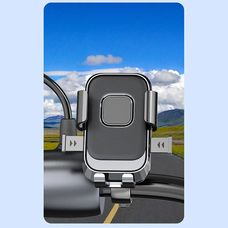 New·Moto Bike Phone Holder One Hand Operation And 360° Rotatable Phone Holder For Motorcycle And Scooter