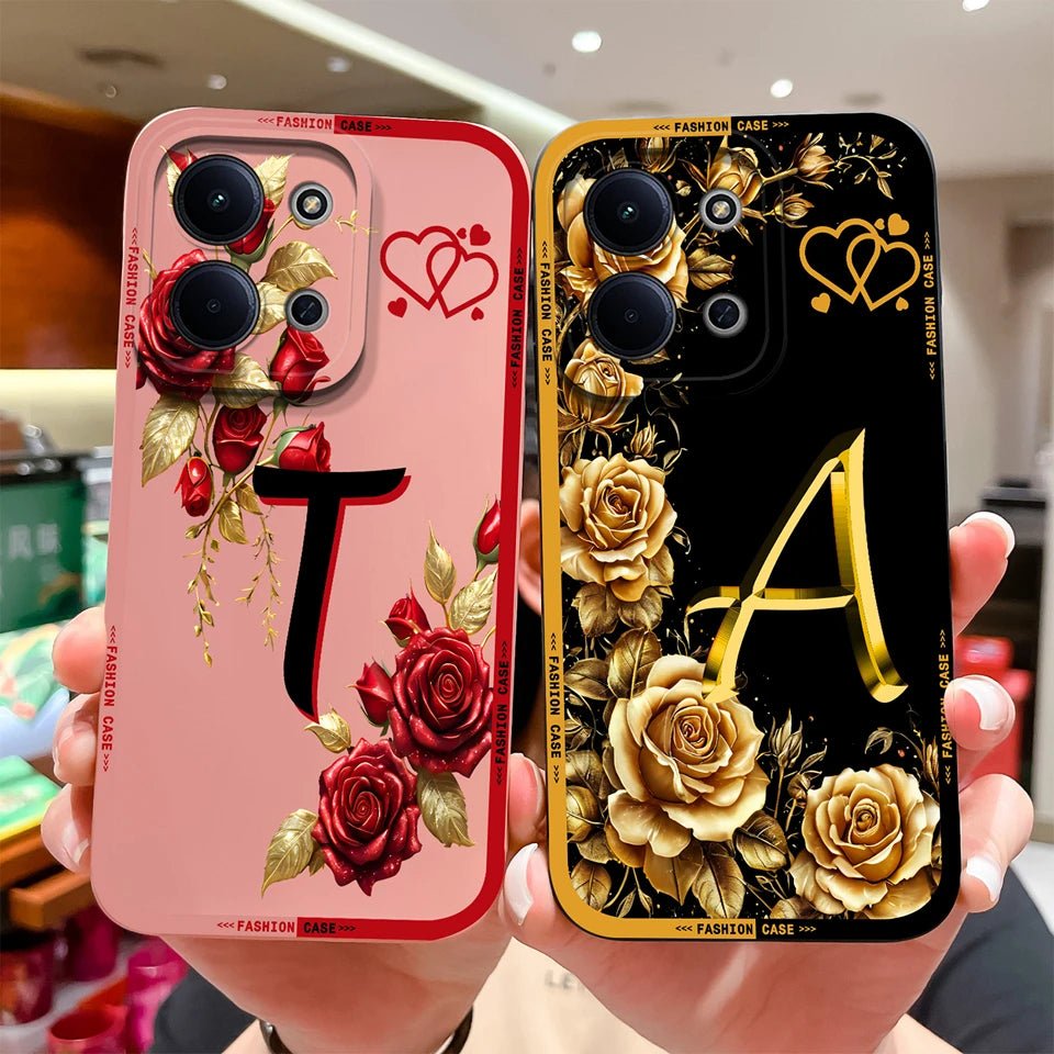 Case For Redmi 15C 14C 13C Alphabet From A-Z Non-slip Full Protection Trendy Phone Protector For Xiaomi Redmi15C redmi 14c Capa