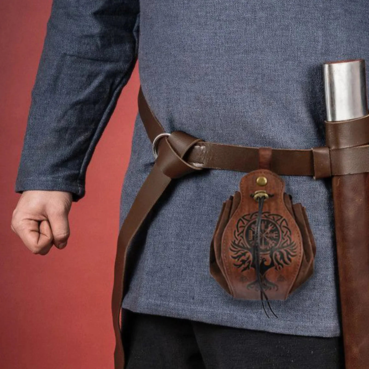 1pc Halloween Christmas Medieval Knight Waist Pouch Renaissance Belt Set Viking Warrior Cosplay Costume
