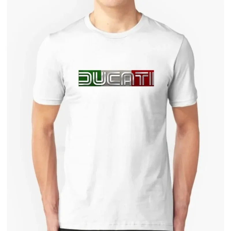 Cotton T Shirt Casual Ducatis Moto GP Racing Motorbike T-shirt Graphic Summer Short Sleeves 2026 Men T-shirt Tops Clothing Tee