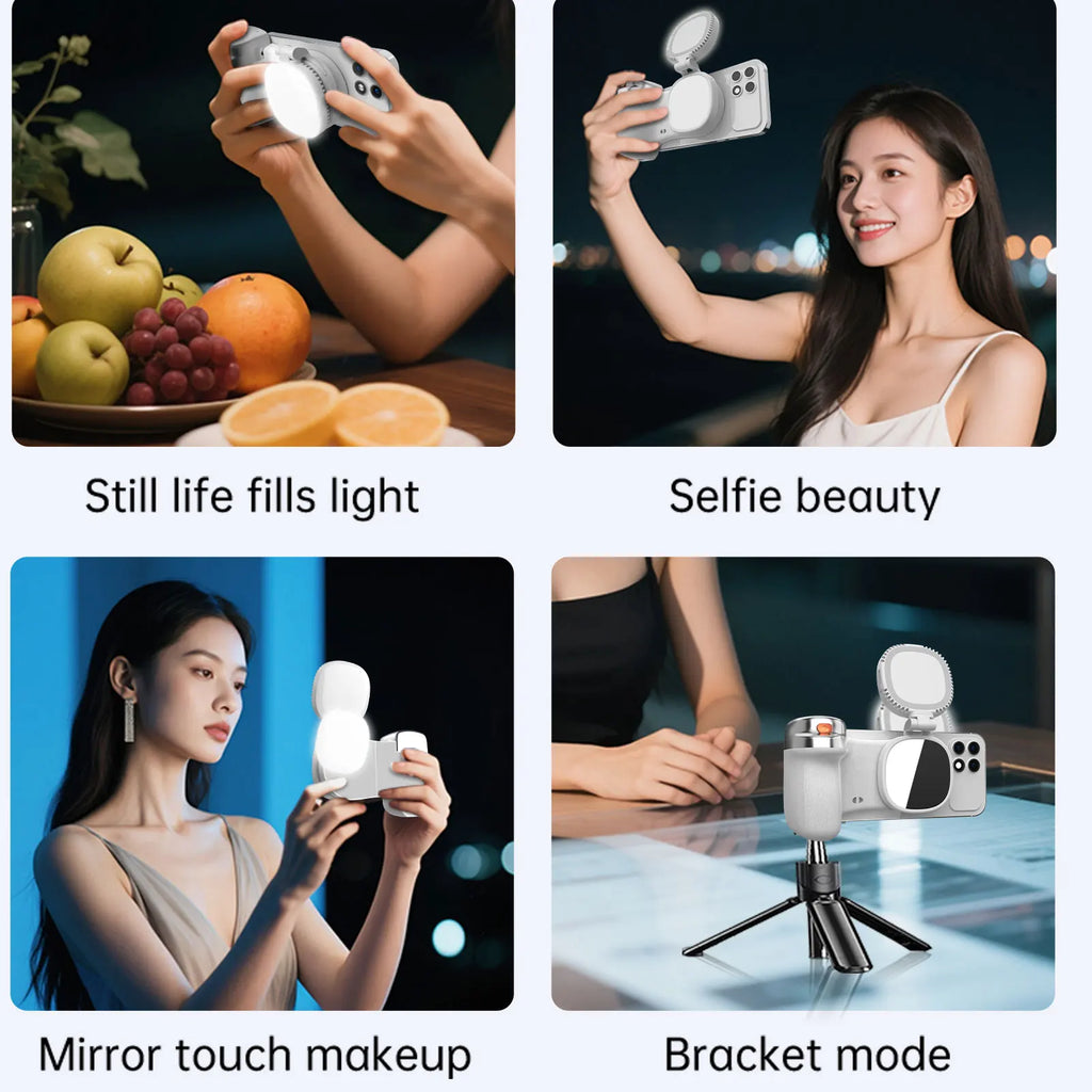Magnetic Phone Camera Grip Smartphone Photo Holder Selfie Handle Snap with Wireless Shutter Key Mobile Phone Camera Grip