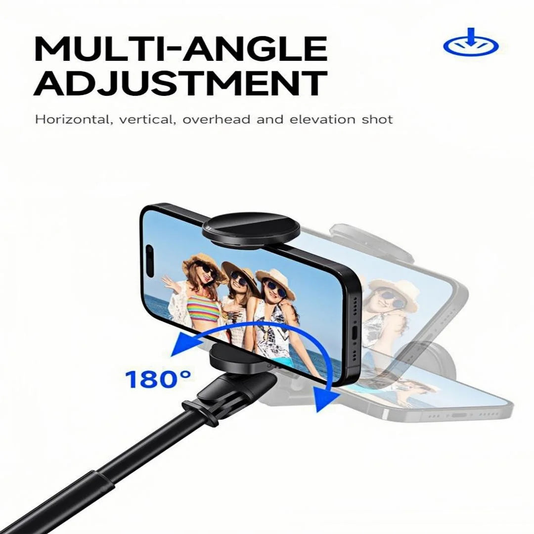 Portable Selfie Stick Tripod, 1 Count Retractable Cell Phone Tripod with Remote Control, Travel Bracket Stable and Easy to Use,