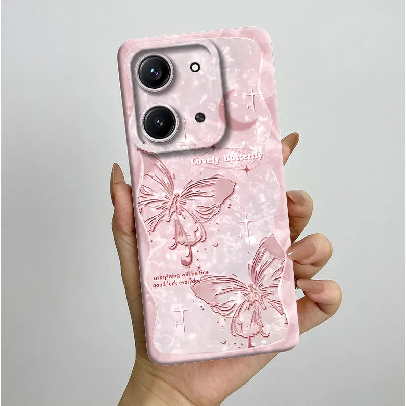 Case For Xiaomi Redmi 15C (171mm) Aesthetic Butterfly Flowers Drop-Resistant Silicone Cover For Xiaomi Poco C85 redmi 15 c Capa