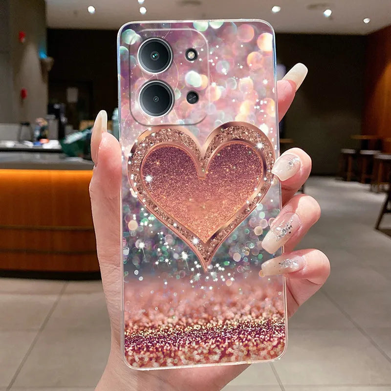 New For Redmi 15C Poco C85 4G Case Clear Luxury Fashion Butterfly Flower Soft TPU Silicone Phone Cover For Redmi15C PocoC85 Case