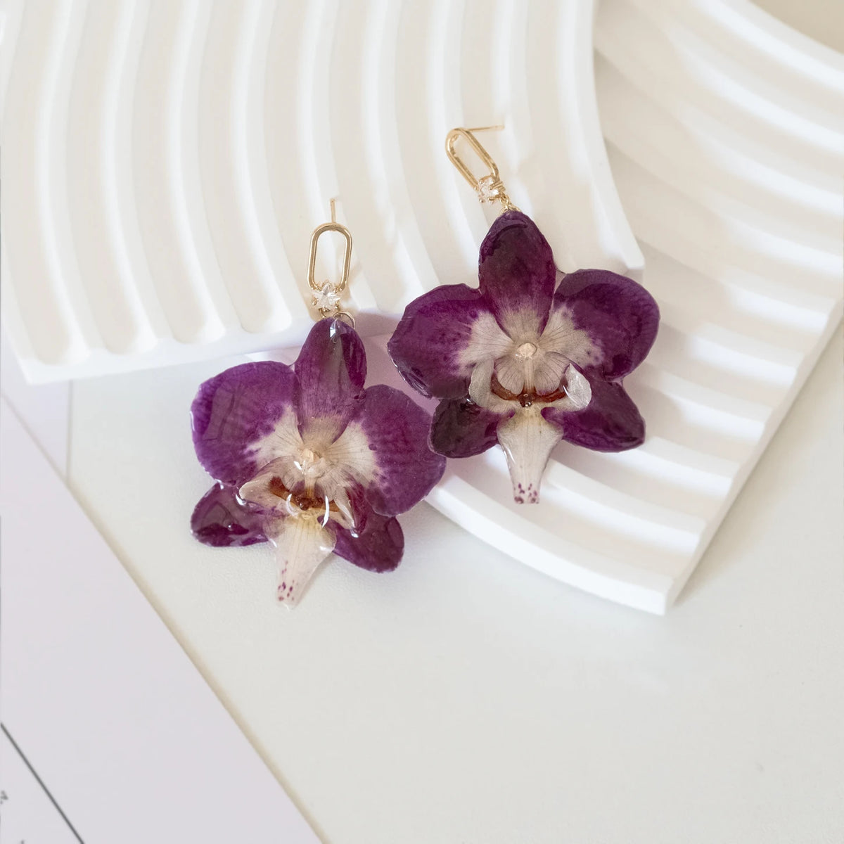 Handmade Real Orchid Jewelry Gift for Women, Perfect for Travel, Party and Daily Wear
