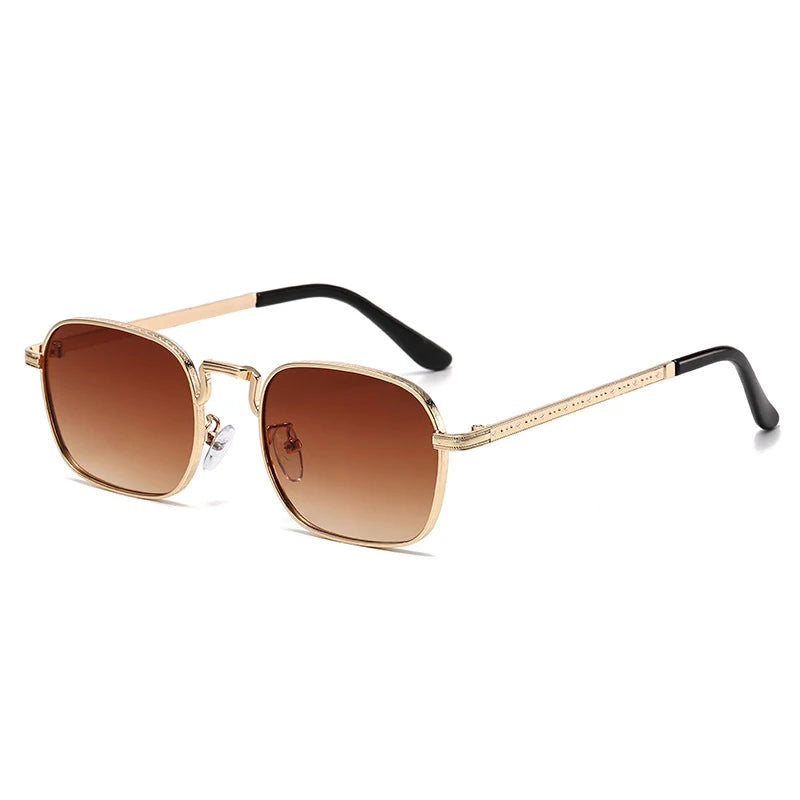 New Square Oval Metal Sunglasses Vintage Retro Men Sunscreen Sunglasses Women Resistant Eyewear Luxury Designer Uv400 ﻿