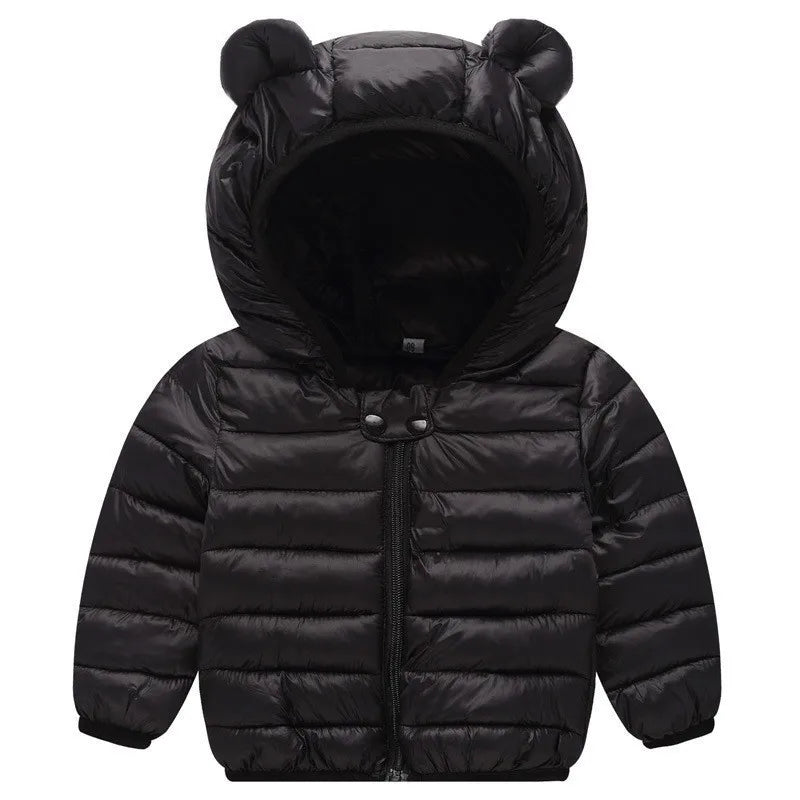 Kids Boys Baby Hooded Lightweight Jacket Cartoon Dinosaur Zipper Coats Girls Autumn Winter Warm Christmas Outerwear 0-5 Year Old