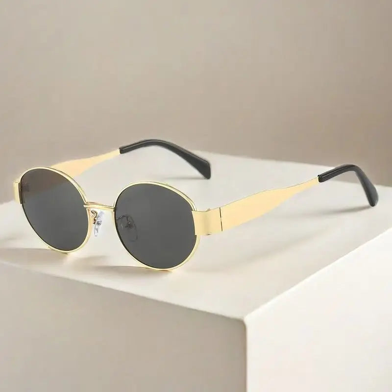 2-piece Set of Oval-frame Fashion Ladies' Glasses, Simple and Trendy with Versatile Styling, Suitable for Daily Wear