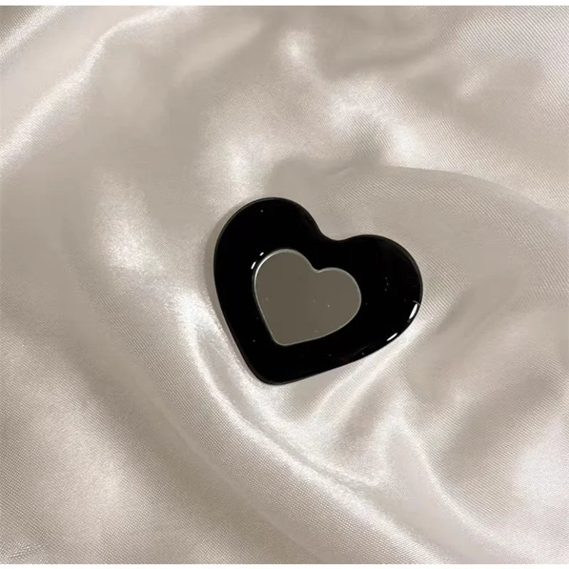 Fashion Love Heart Make Up Mirror Glossy Phone Bracket Tulip Flowers Foldable Phone Holder Cute Bear Universal Stand Holder