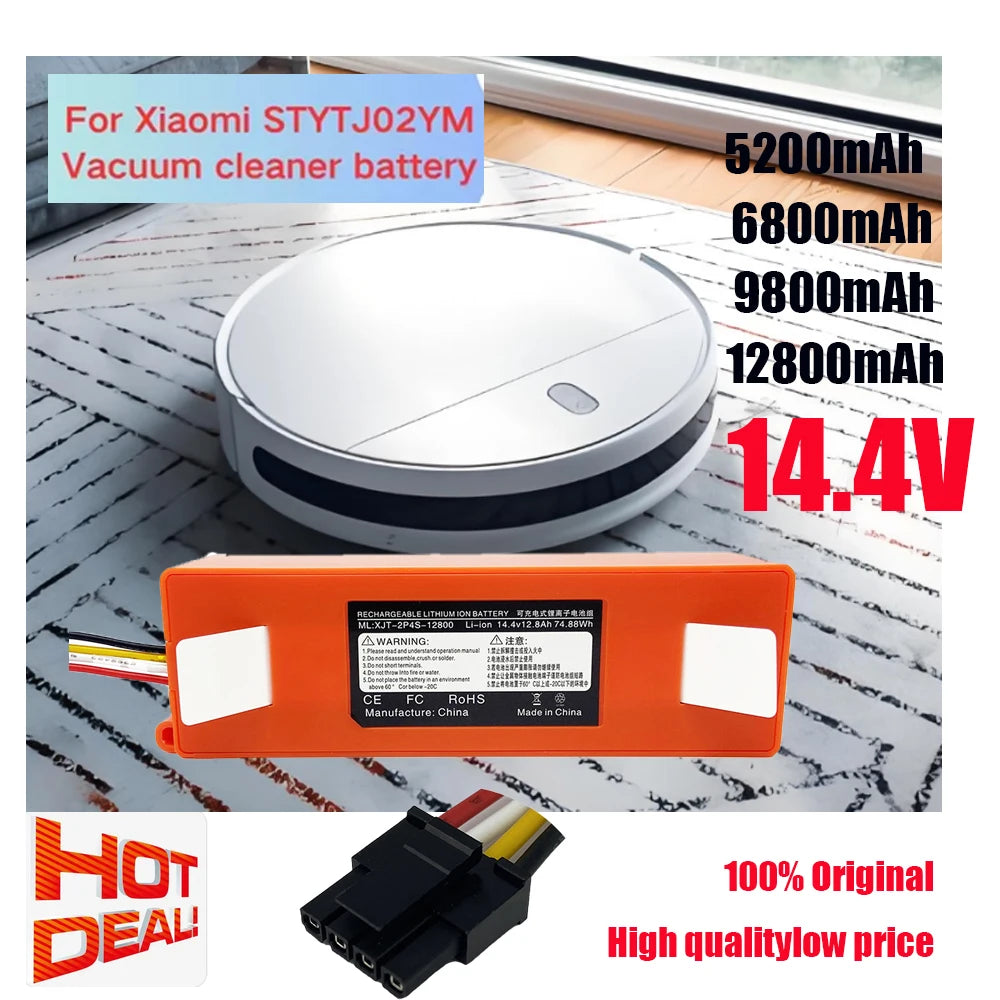 14.4V 12800mAh Replacement Battery For Roborock S6 S7 MaxV Q5 Q7 MAX Robot Vacuum Cleaner Accessories Parts Original👊👊👊
