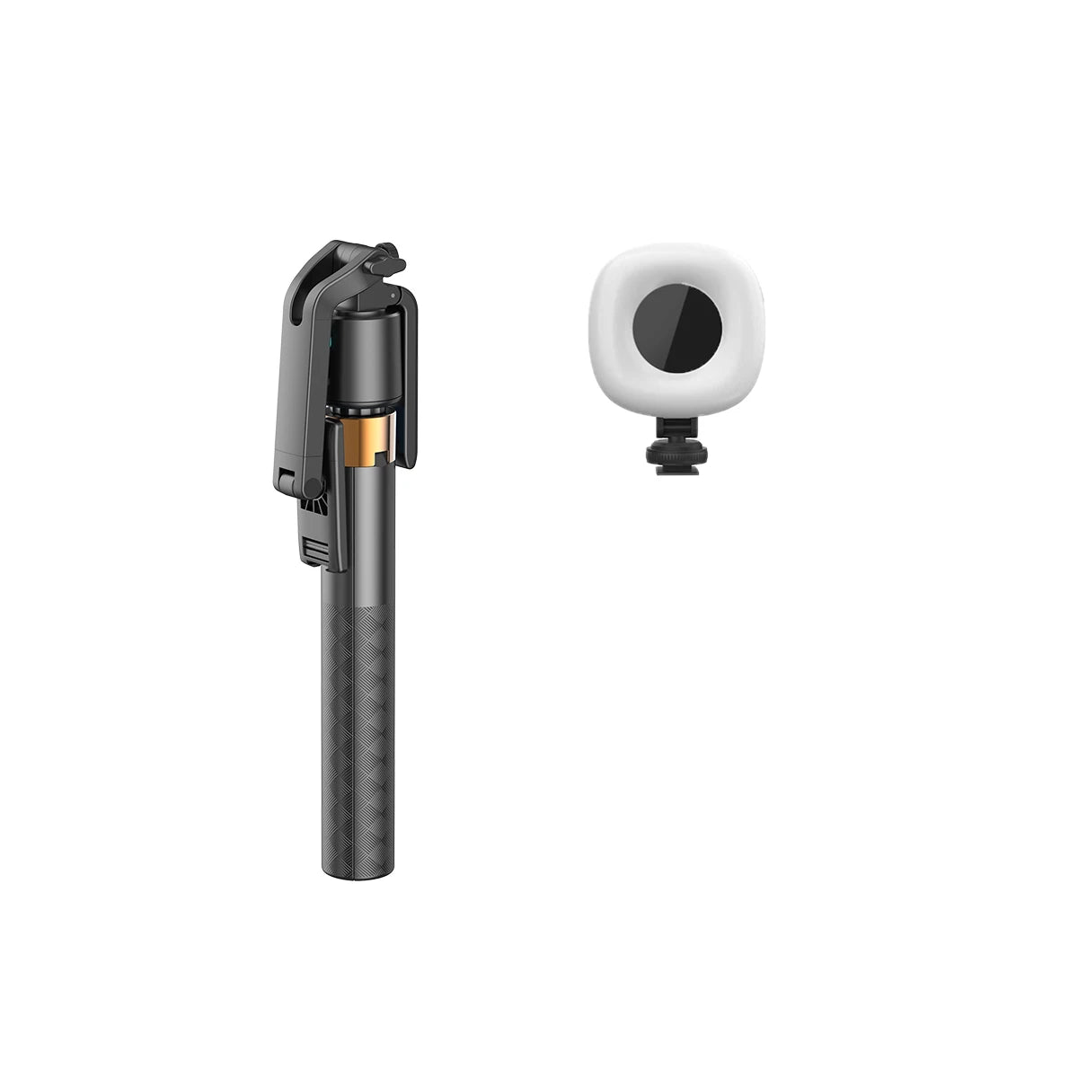 360° face-tracking selfie stick for smartphones includes a clip, expandable tripod, and is portable for outdoor photography.