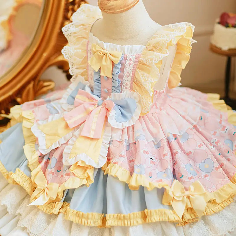 Girls' Lolita New Princess Dress Baby Full-Year Birthday Dress Puffy Fashionable Dress