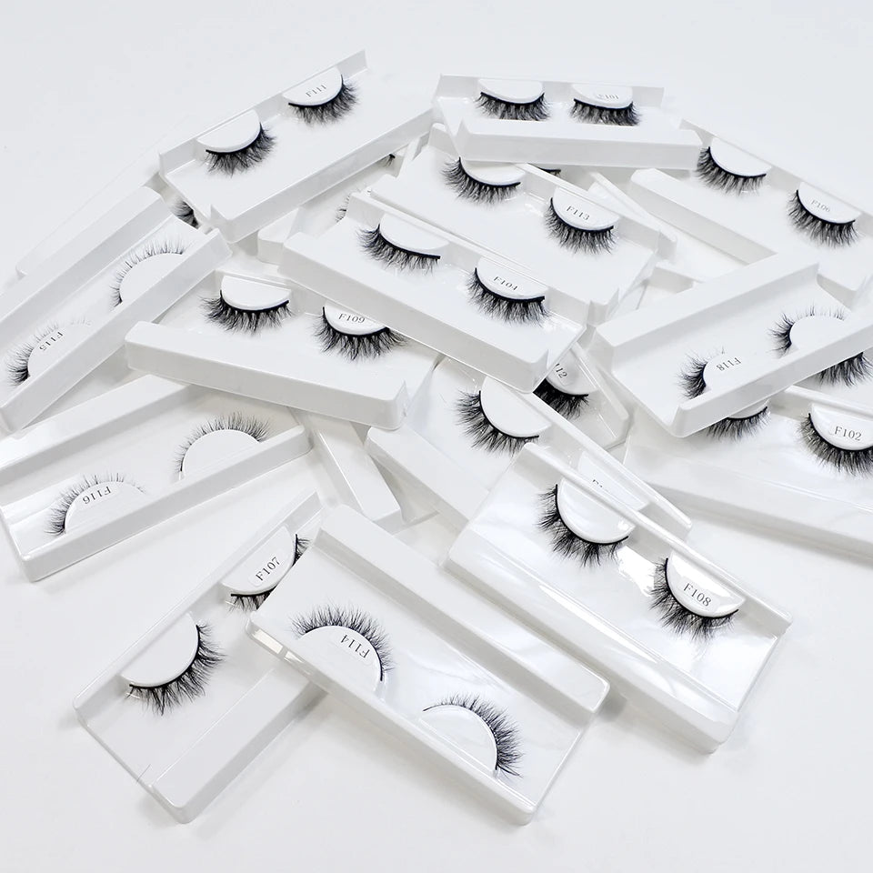 8mm-12mm Natural Mink Lashes New Arrival Short Wispy 3d Mink Eyelashes Wholesale Makeup & Beauty Cat Eye Lashes