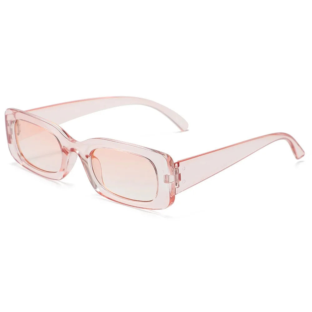 Fashion Rectangle Sun Glasses Retro Square Sunglasses Women Vintage Red Leopard UV400 Shades Driving Beach Party Accessories