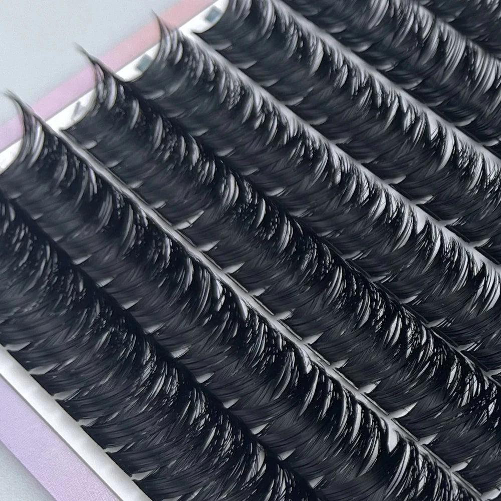 160 Bundle Mink Eyelash Clusters C/D Curl Individual Natural Russia Lashes 8-16mm DIY Eyelash Cluster Extensions Makeup Tools